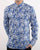 Gabicci Vintage Slick Shirt Blue Paisley
