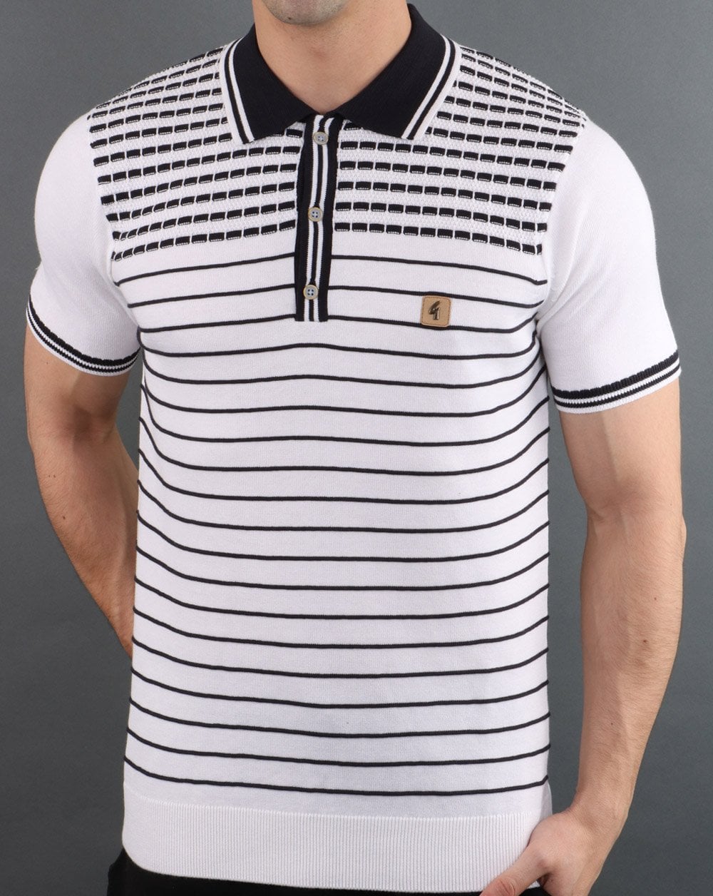 Gabicci Vintage Canyon Polo Shirt White