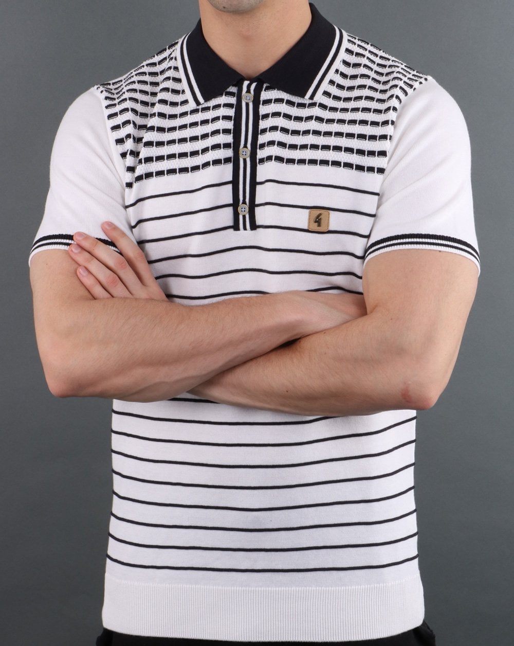 Gabicci Vintage Canyon Polo Shirt White