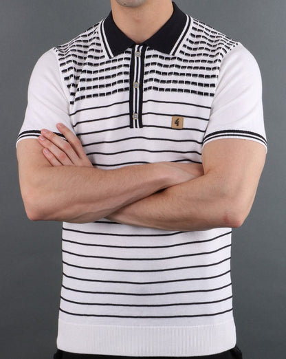 Gabicci Vintage Canyon Polo Shirt White