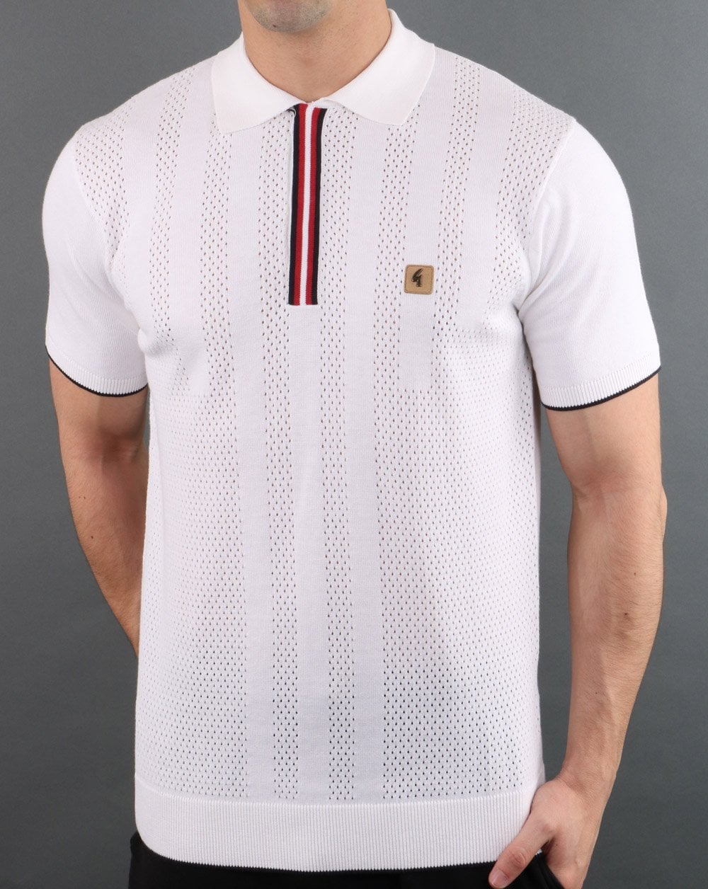 Gabicci Vintage Casino Polo Shirt White