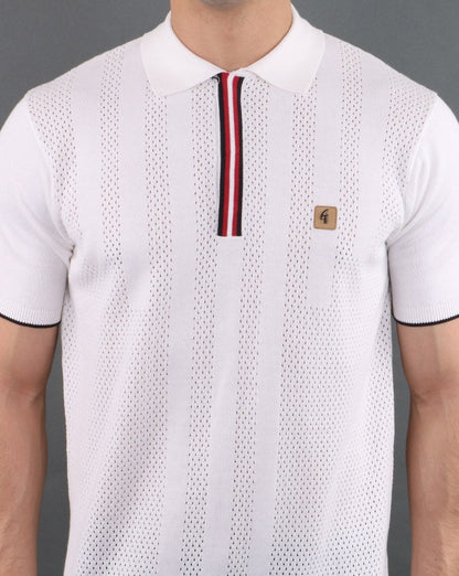 Gabicci Vintage Casino Polo Shirt White