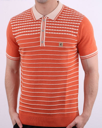 Gabicci Vintage Canyon Polo Shirt Orange