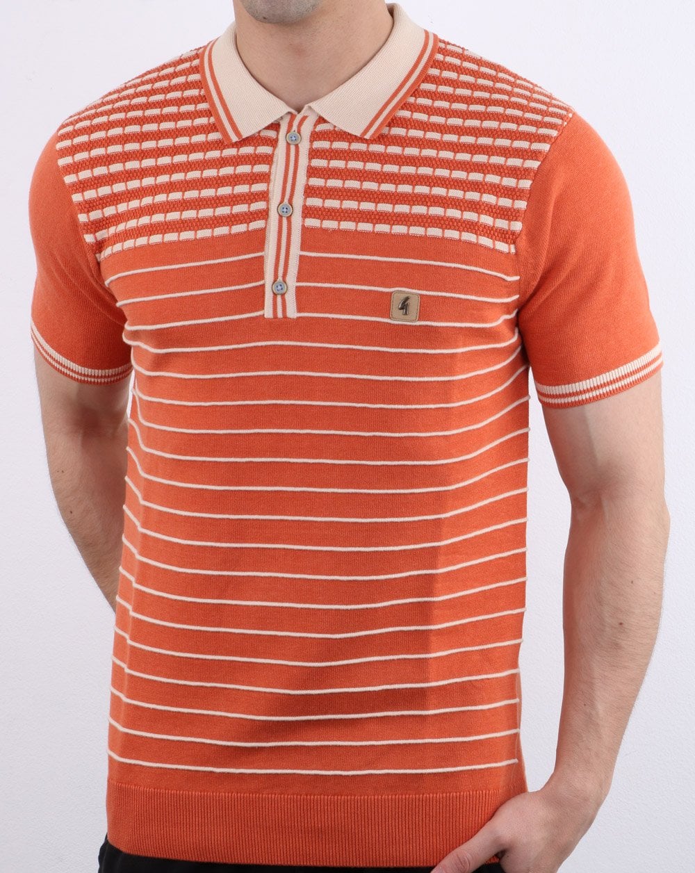 Gabicci Vintage Canyon Polo Shirt Orange