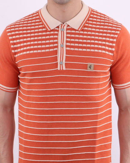 Gabicci Vintage Canyon Polo Shirt Orange