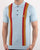 Gabicci Vintage Turney Striped Polo Sky Blue
