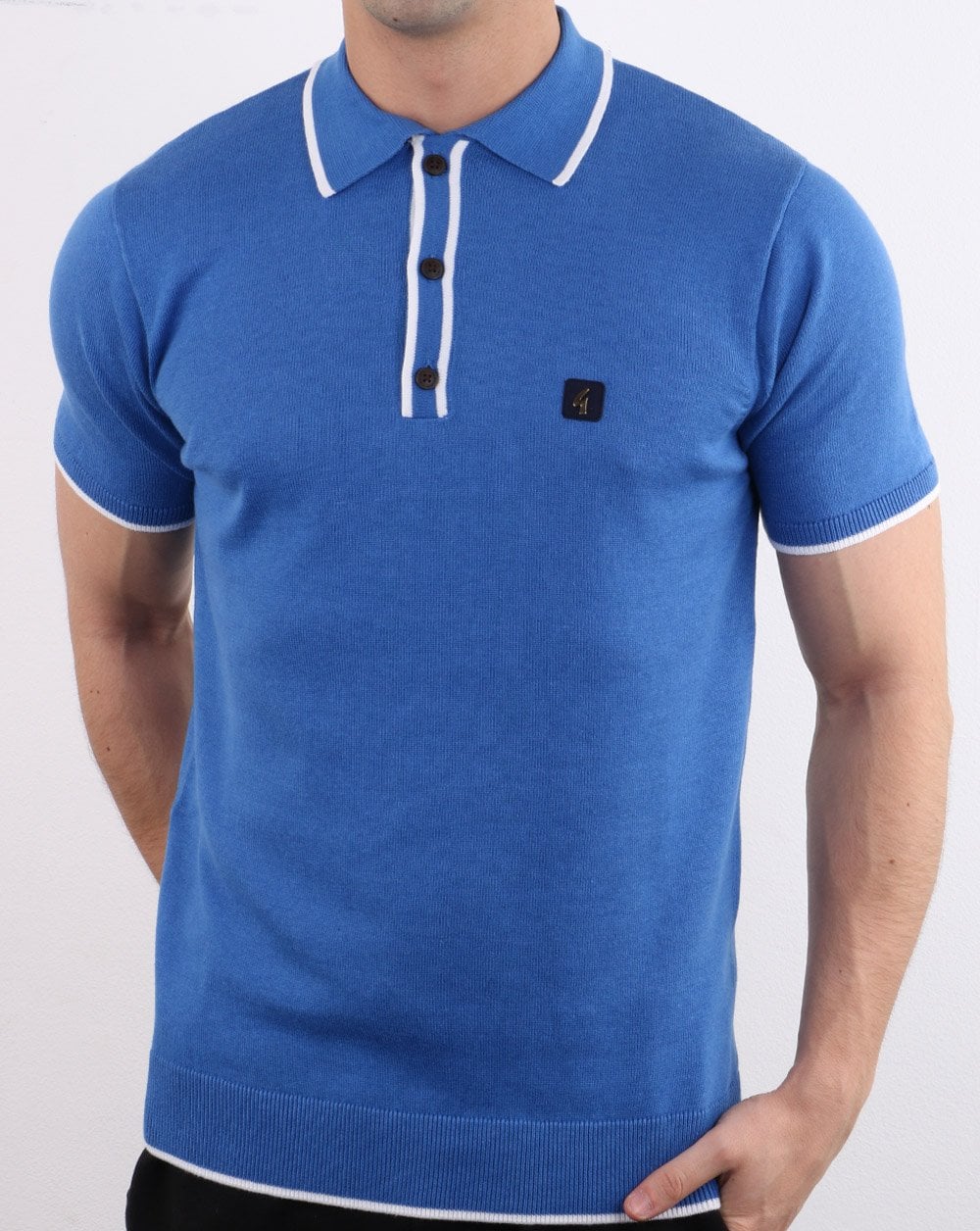Gabicci Vintage Linekar Polo Shirt Blue