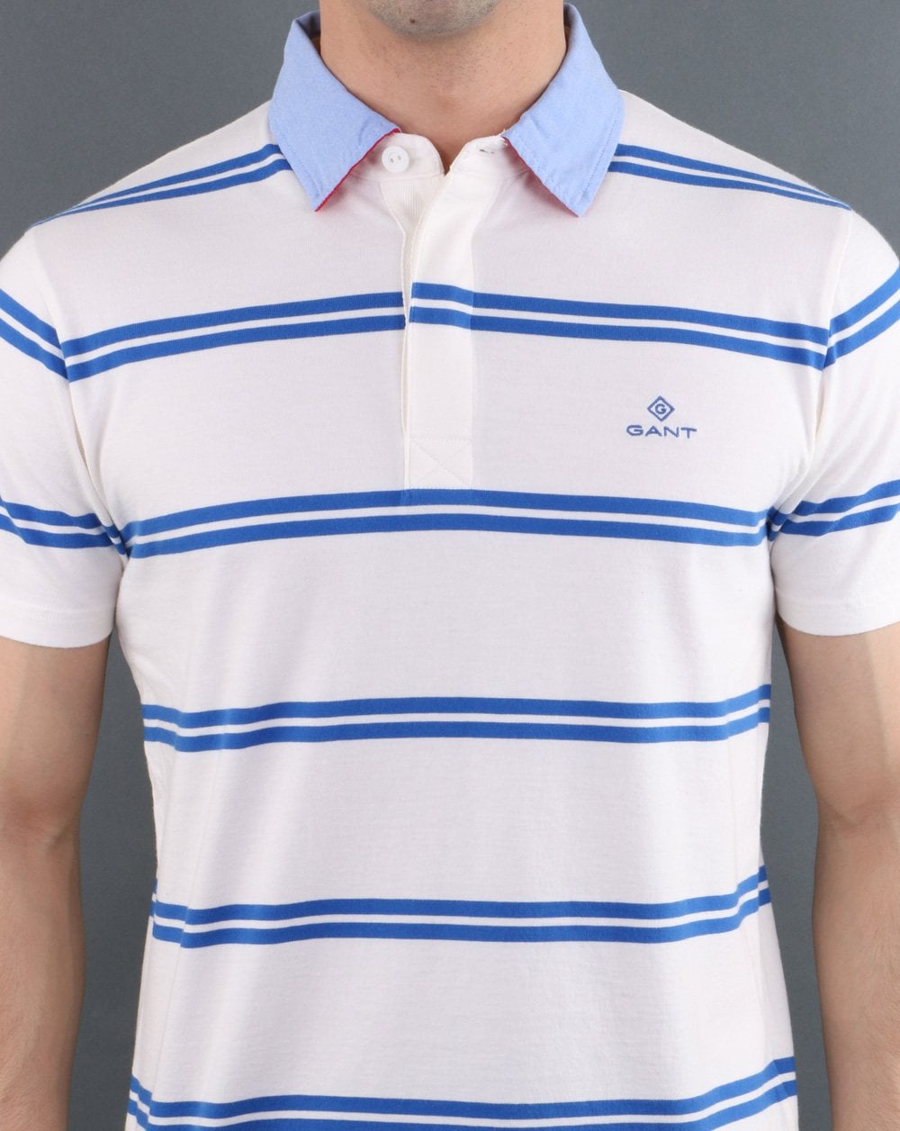 Gant Contrast stripe Polo Shirt White