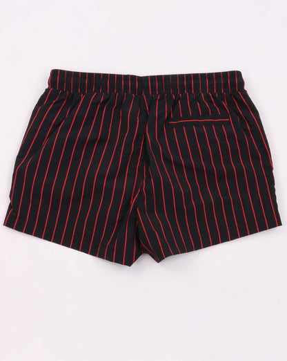 Fila Vintage Pinstripe Swim Shorts Black/Red