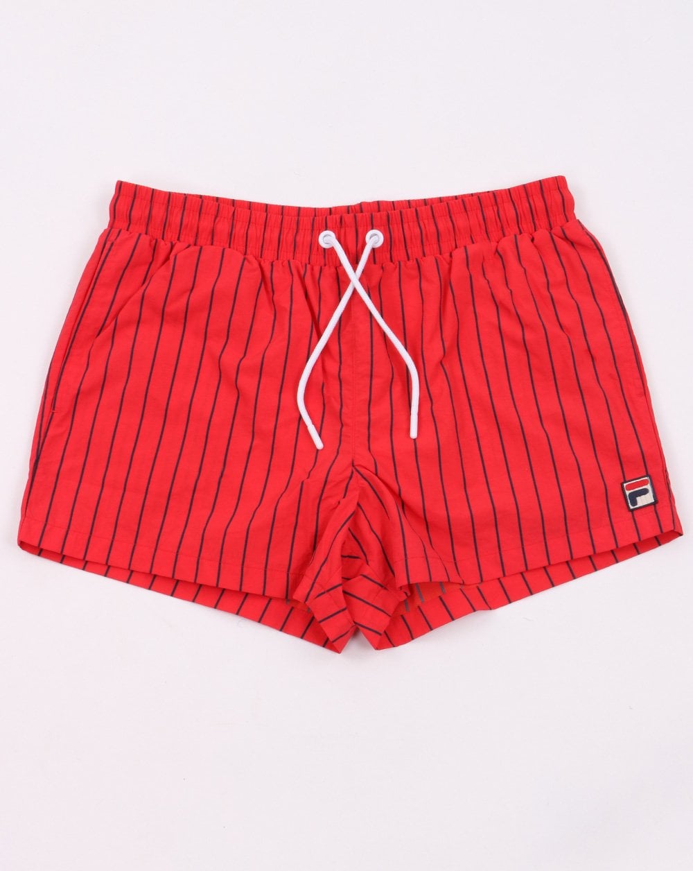 Fila Vintage Pinstripe Swim Shorts Red/navy