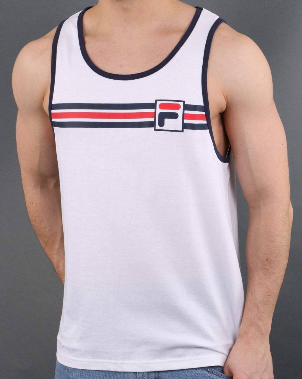Fila Vintage Quillan Vest White/Navy