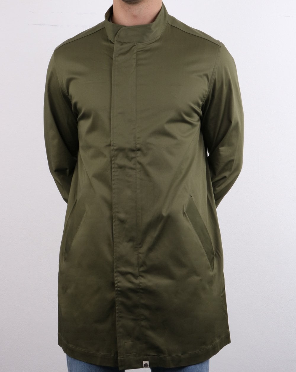 Pretty Green Kayman Collarless Mac Green