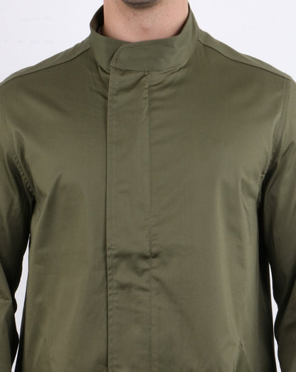 Pretty Green Kayman Collarless Mac Green