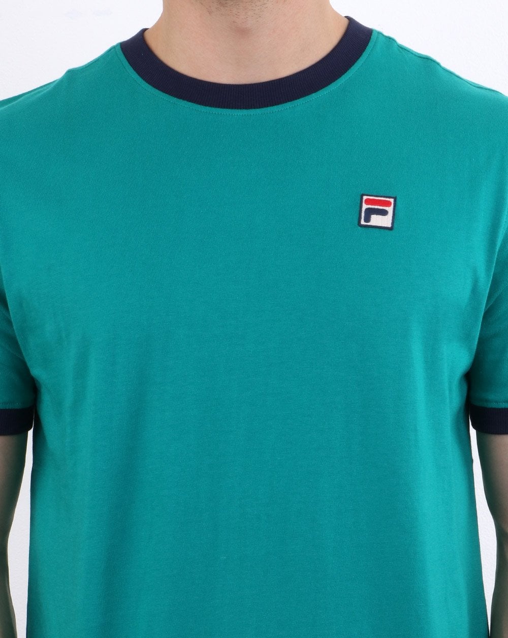 Fila Vintage Ringer T Shirt Emerald/Navy