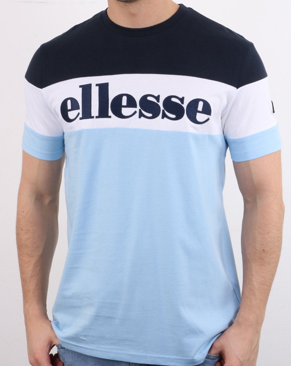 Ellesse Punto T Shirt Light Blue/white/navy