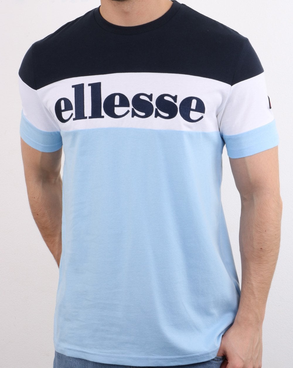 Ellesse Punto T Shirt Light Blue/white/navy