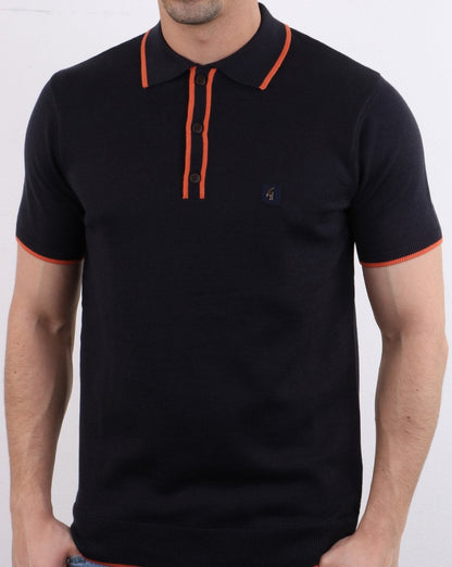 Gabicci Vintage Linekar Polo Shirt Dk Navy