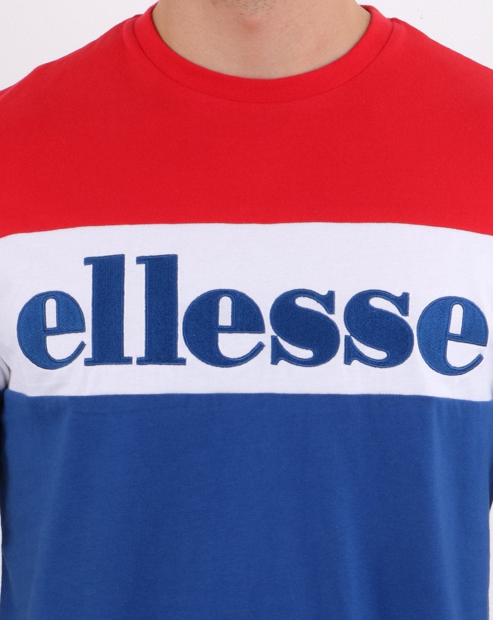 Ellesse Punto T Shirt Navy/White/Red