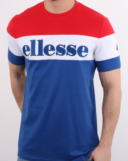 Ellesse Punto T Shirt Navy/White/Red