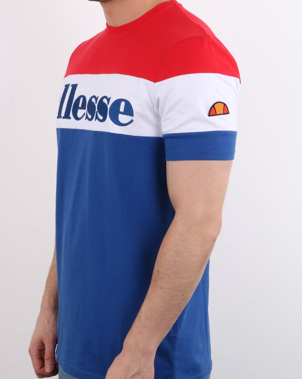 Ellesse Punto T Shirt Navy/White/Red