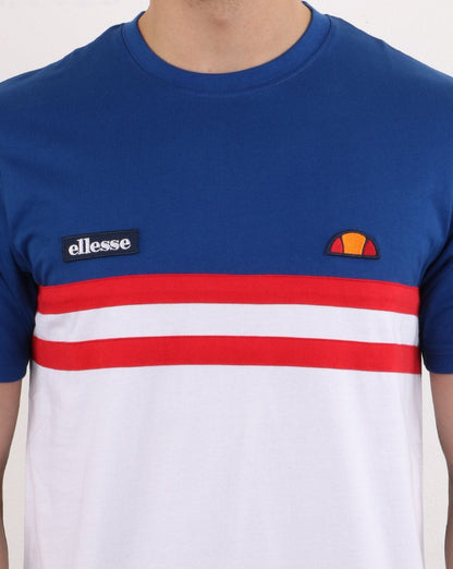 Ellesse Duo stripe T Shirt Blue/White