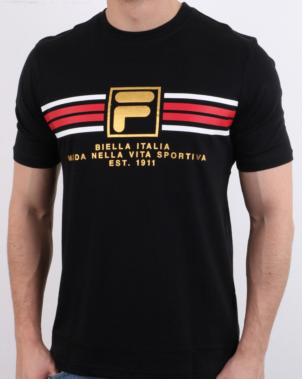 Fila Vintage Benz T Shirt Black