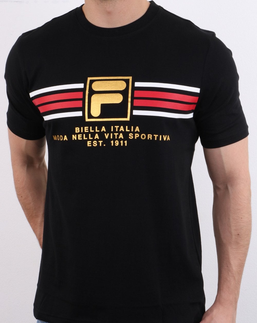 Fila Vintage Benz T Shirt Black