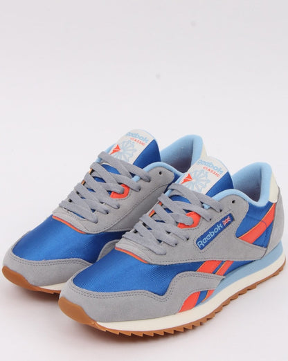 Reebok Nylon Ripple Trainers Blue/Grey/Red