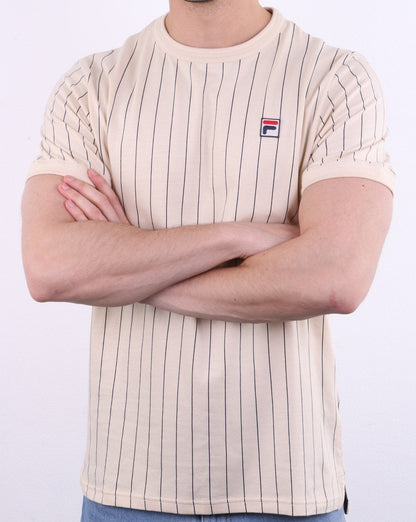 Fila Vintage Pinstripe T Shirt Ecru