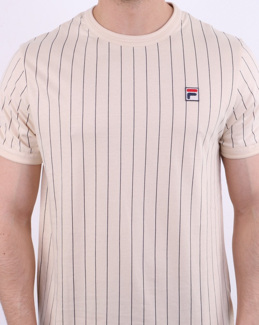 Fila Vintage Pinstripe T Shirt Ecru