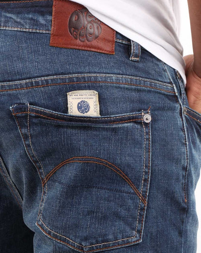 Pretty Green Burnage Regular Fit Jeans 6 Month Wash