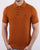 Trojan knitted pattern Polo Shirt Tan