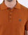 Trojan knitted pattern Polo Shirt Tan