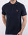 Trojan Knitted Pattern Polo Shirt Navy