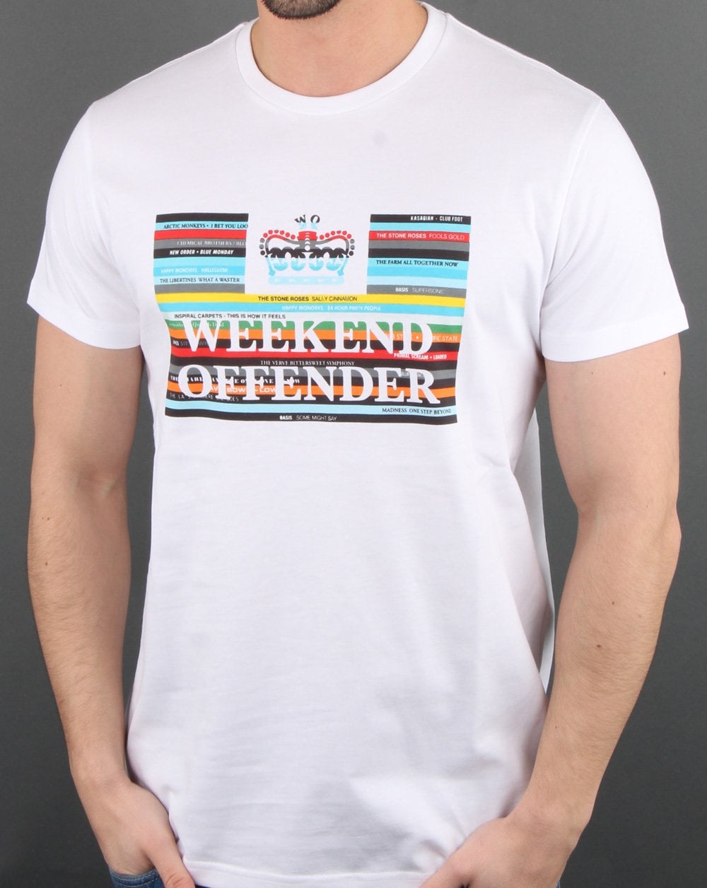 Weekend Offender Spines T-shirt White