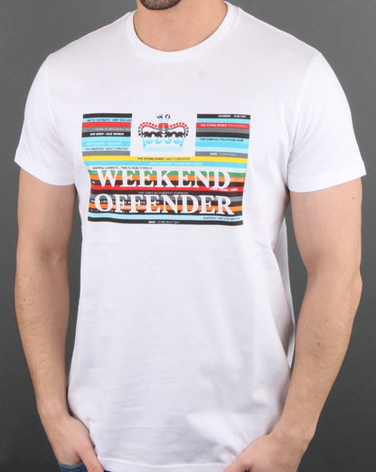 Weekend Offender Spines T-shirt White