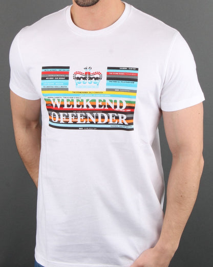 Weekend Offender Spines T-shirt White