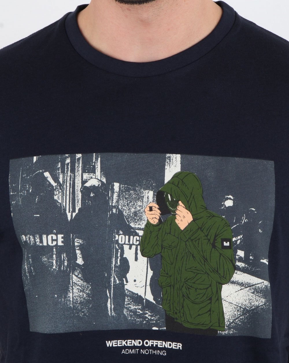 Weekend Offender Smiley T-shirt Navy