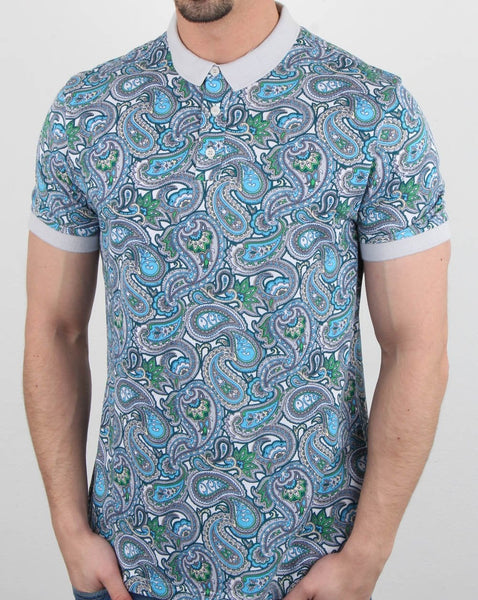 Pretty Green Marshall All Over Print Polo Shirt