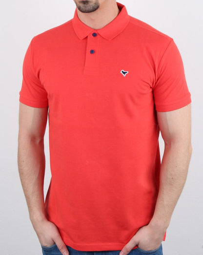 Weekend Offender Dove Polo Shirt Deep Coral