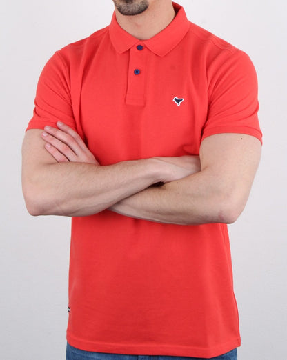 Weekend Offender Dove Polo Shirt Deep Coral