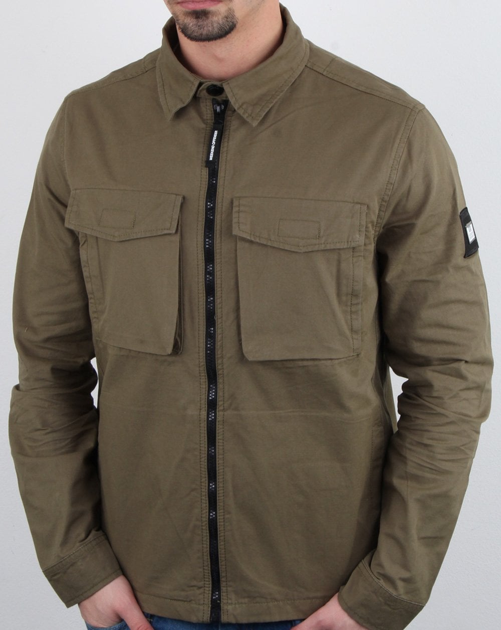 Weekend Offender Overshirt Zip Jacket Khaki