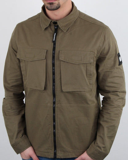 Weekend Offender Overshirt Zip Jacket Khaki
