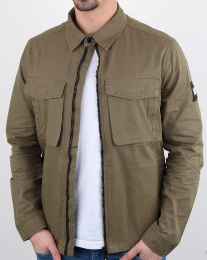 Weekend Offender Overshirt Zip Jacket Khaki