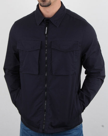 Weekend Offender Overshirt Zip Jacket Navy
