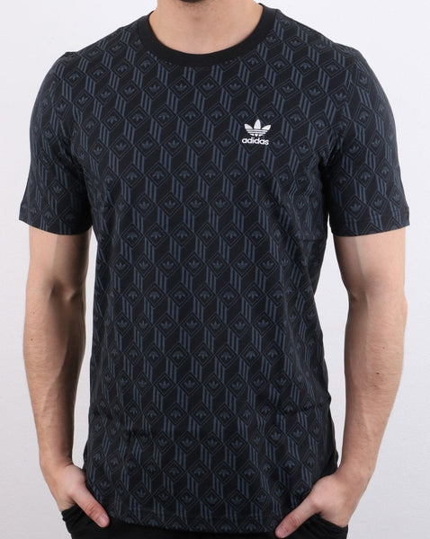 Adidas Originals Mono Print T Shirt Black
