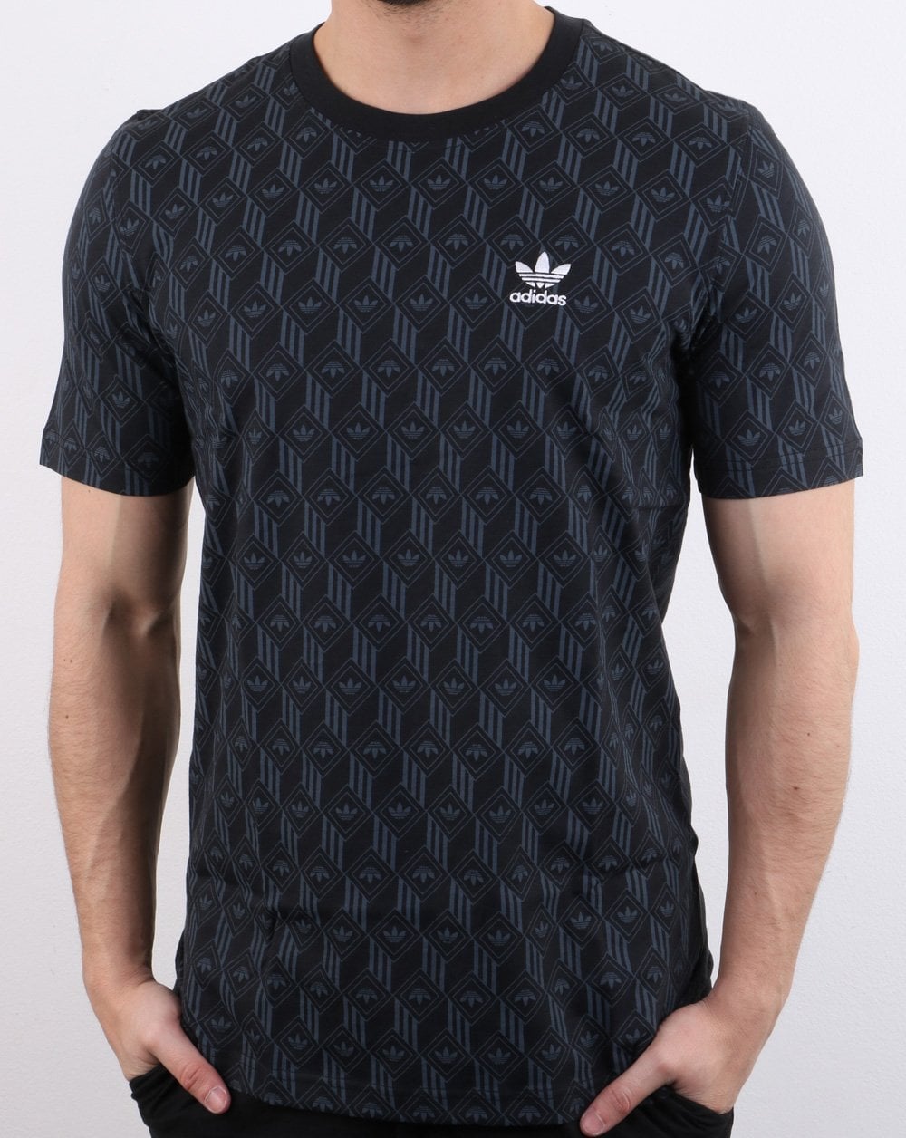 Adidas Originals Mono Print T Shirt Black