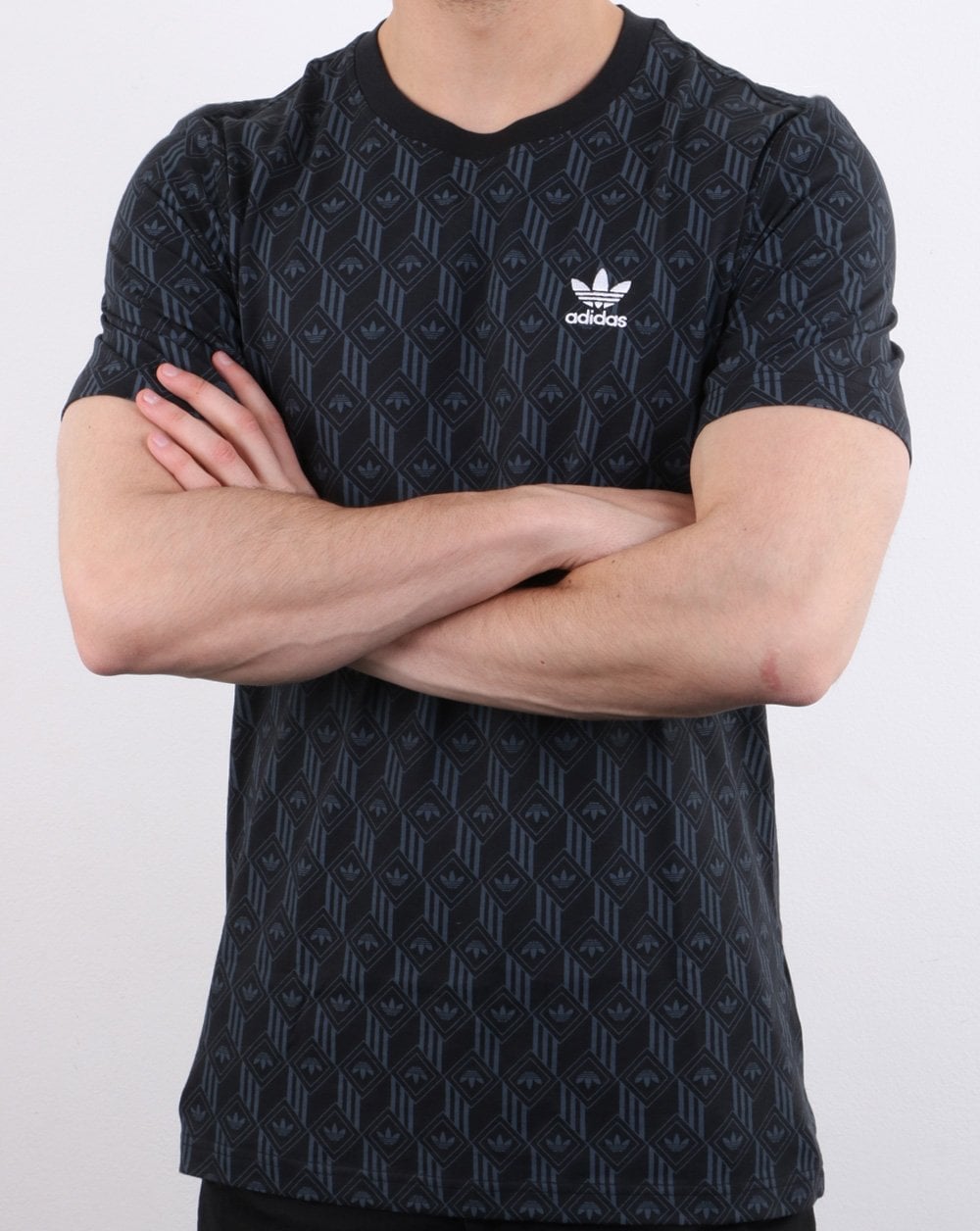 Adidas Originals Mono Print T Shirt Black