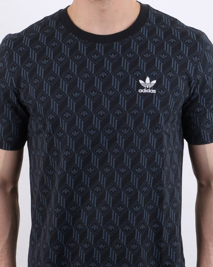 Adidas Originals Mono Print T Shirt Black