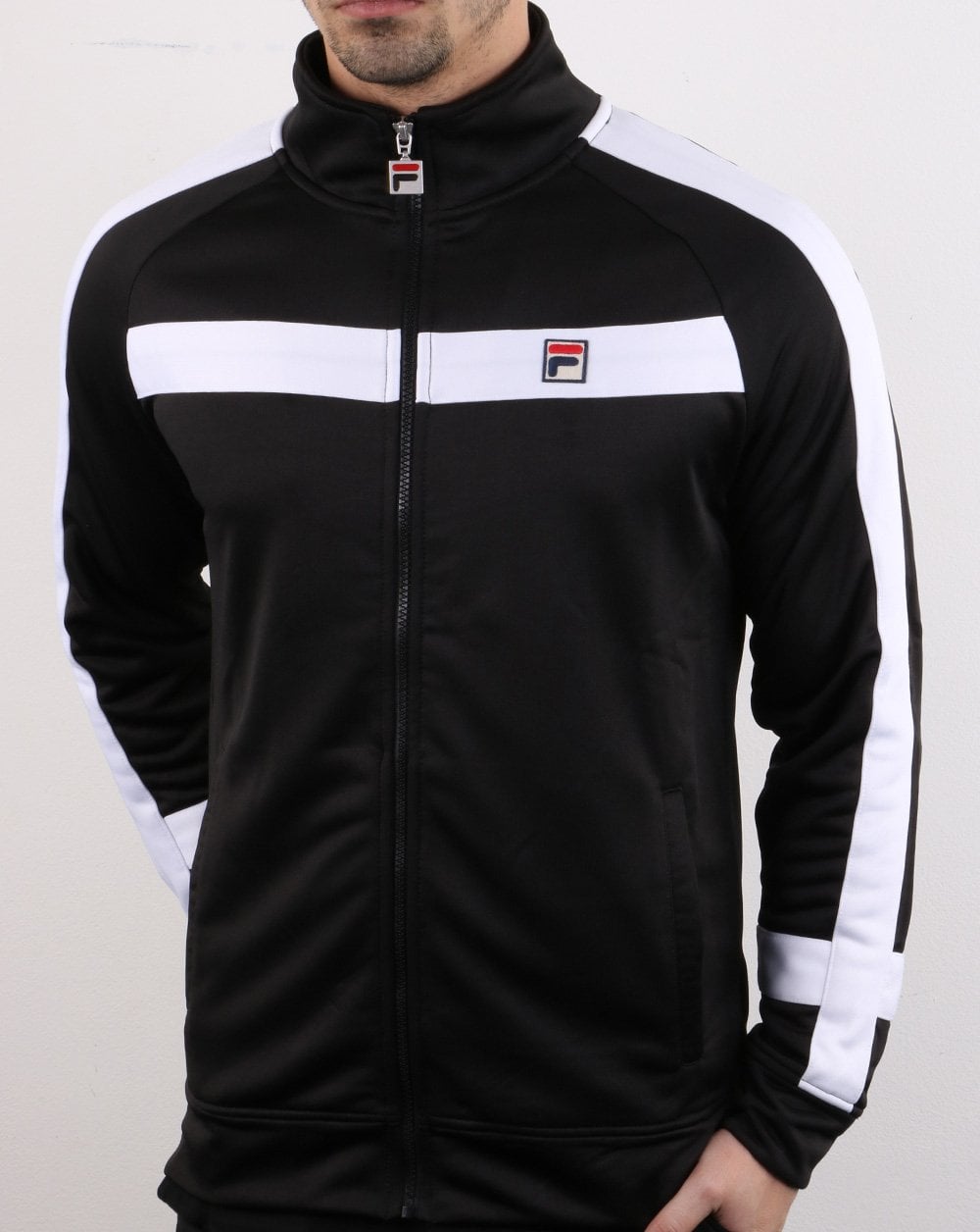 Fila Vintage Renzo Track Top Black/White